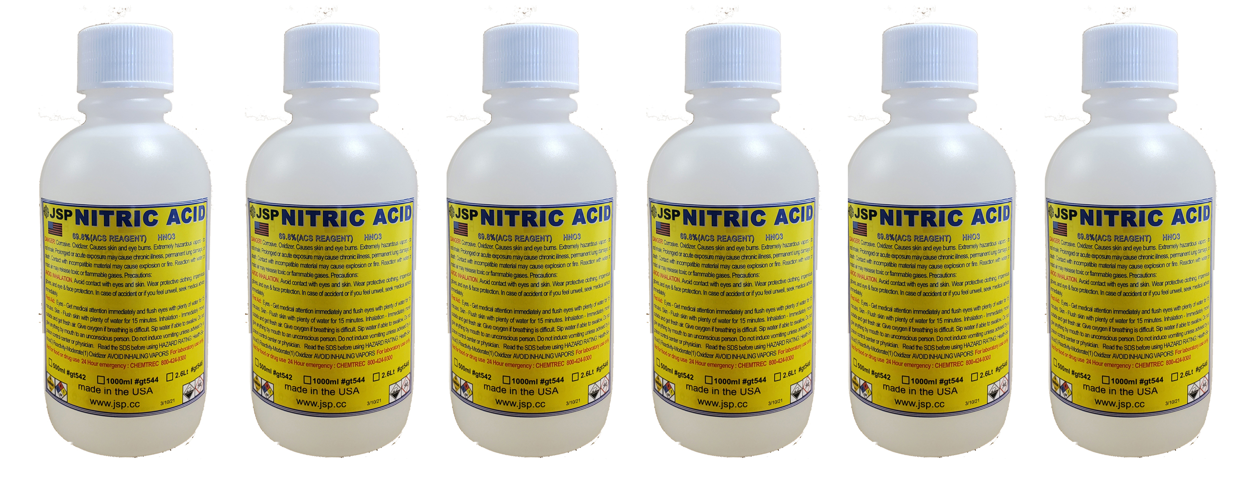 NITRIC ACID 1/2 Liter (16.7oz) 67%